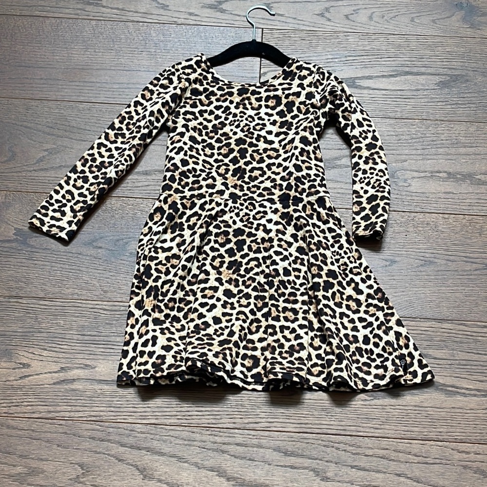 Pixielane Girls Leopard Long Sleeve Dress Size 7